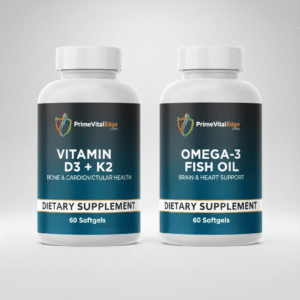 Vitamin D3 + K2 (60 Capsules)  Omega-3 Fish Oil (60 Softgels)