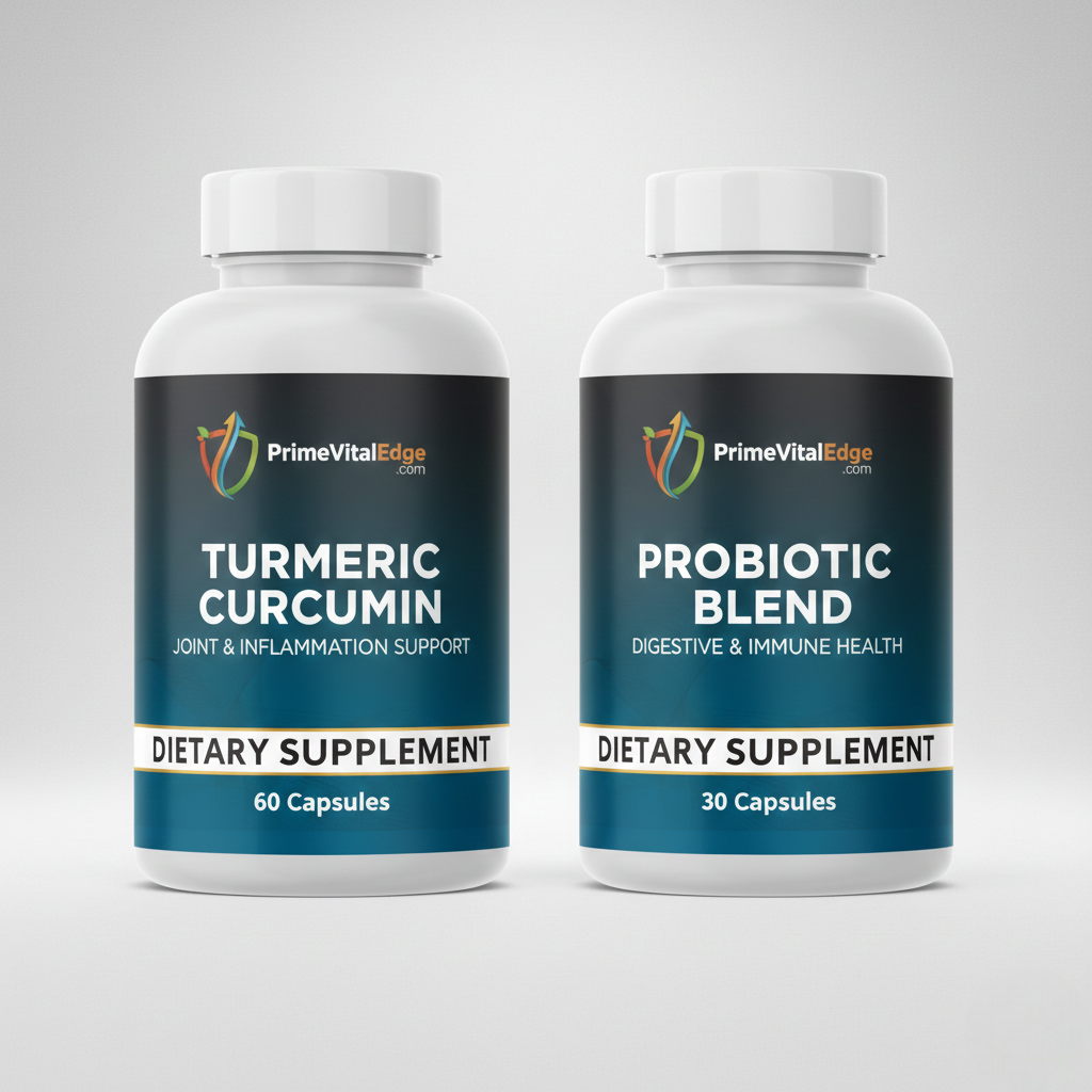 Turmeric Curcumin (60 Capsules) Probiotic Blend (30 Capsules)